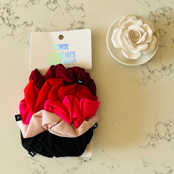 ♥️HP 10/25♥️ Pink Victoria’s Secret scrunchies - Picture 2 of 9